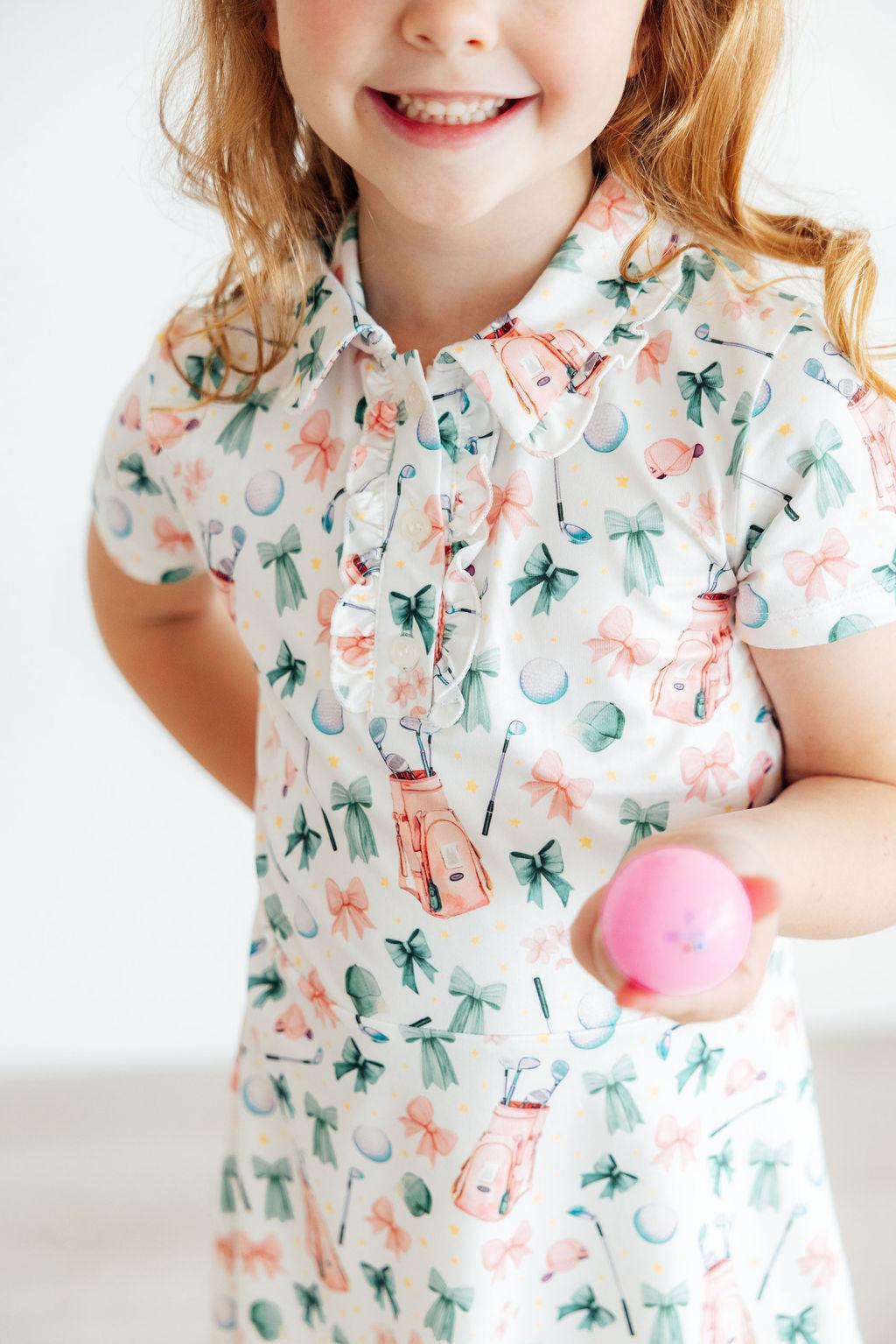 Birdies & Bows S/S Polo Dress 1