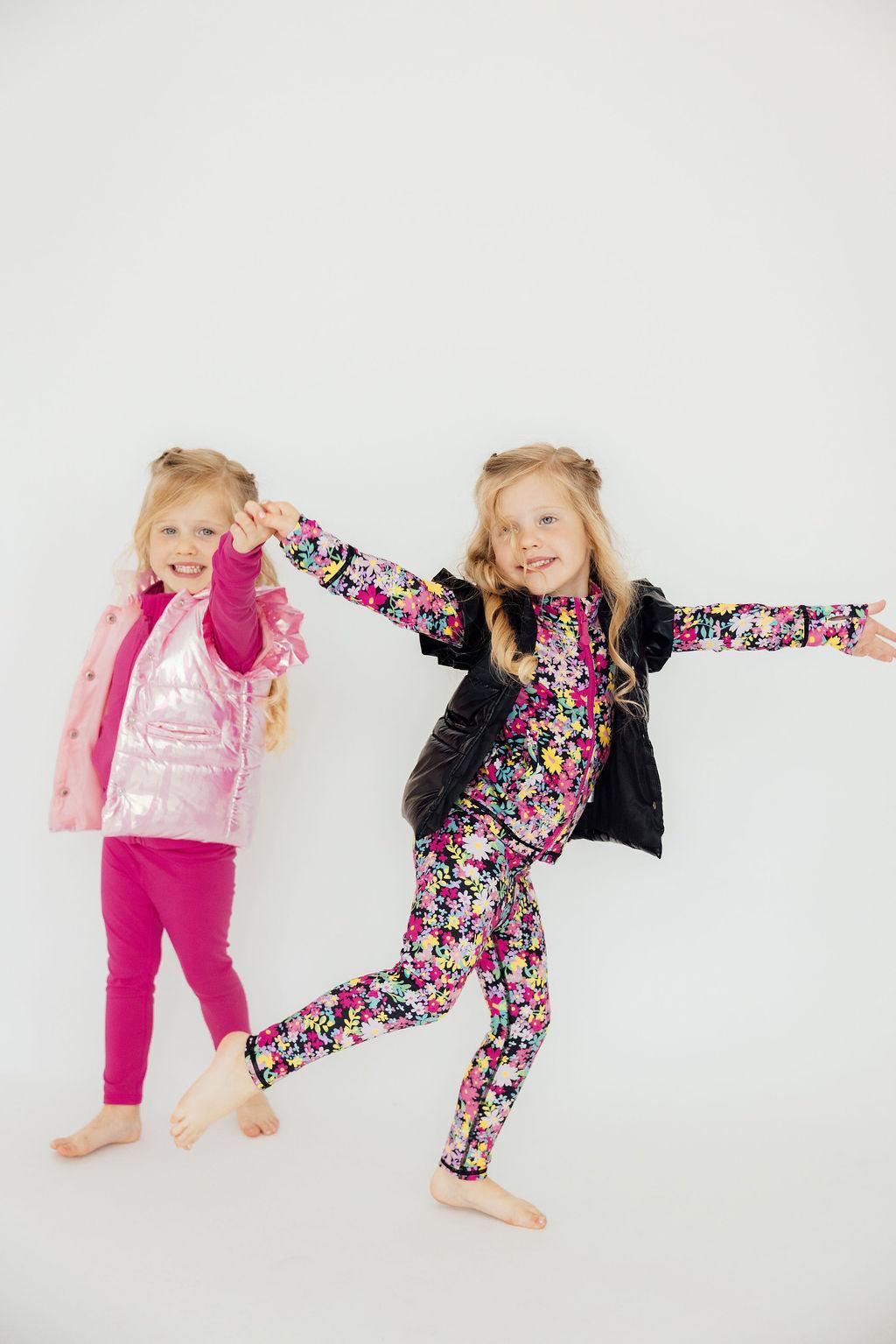 Black Checker Puffer Vest 2