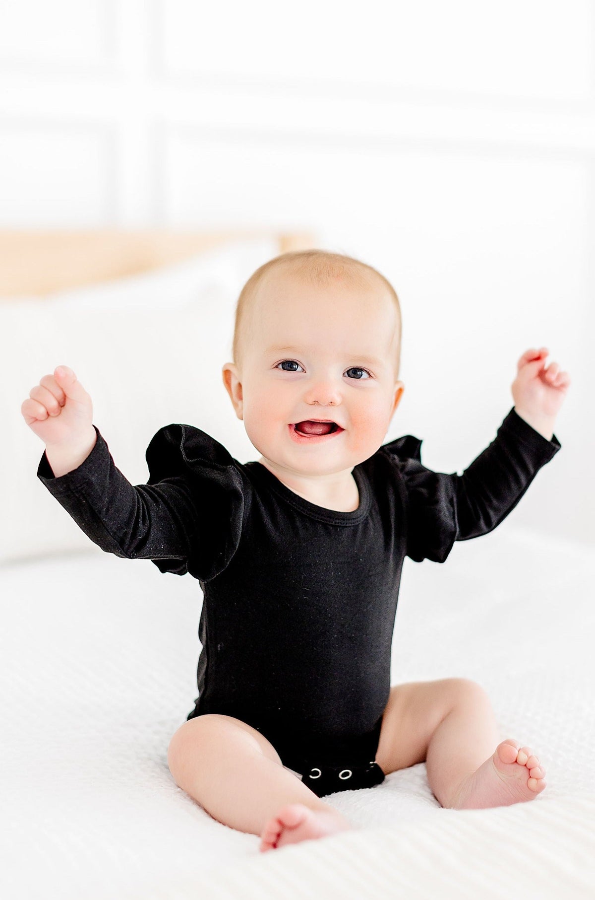 Black L/S Flutter Bodysuit 2