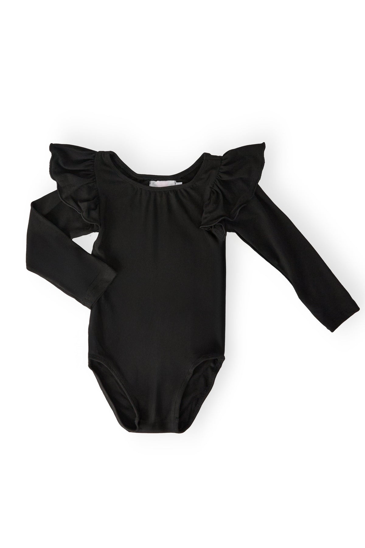 Black L/S Flutter Sleeve Leotard 1