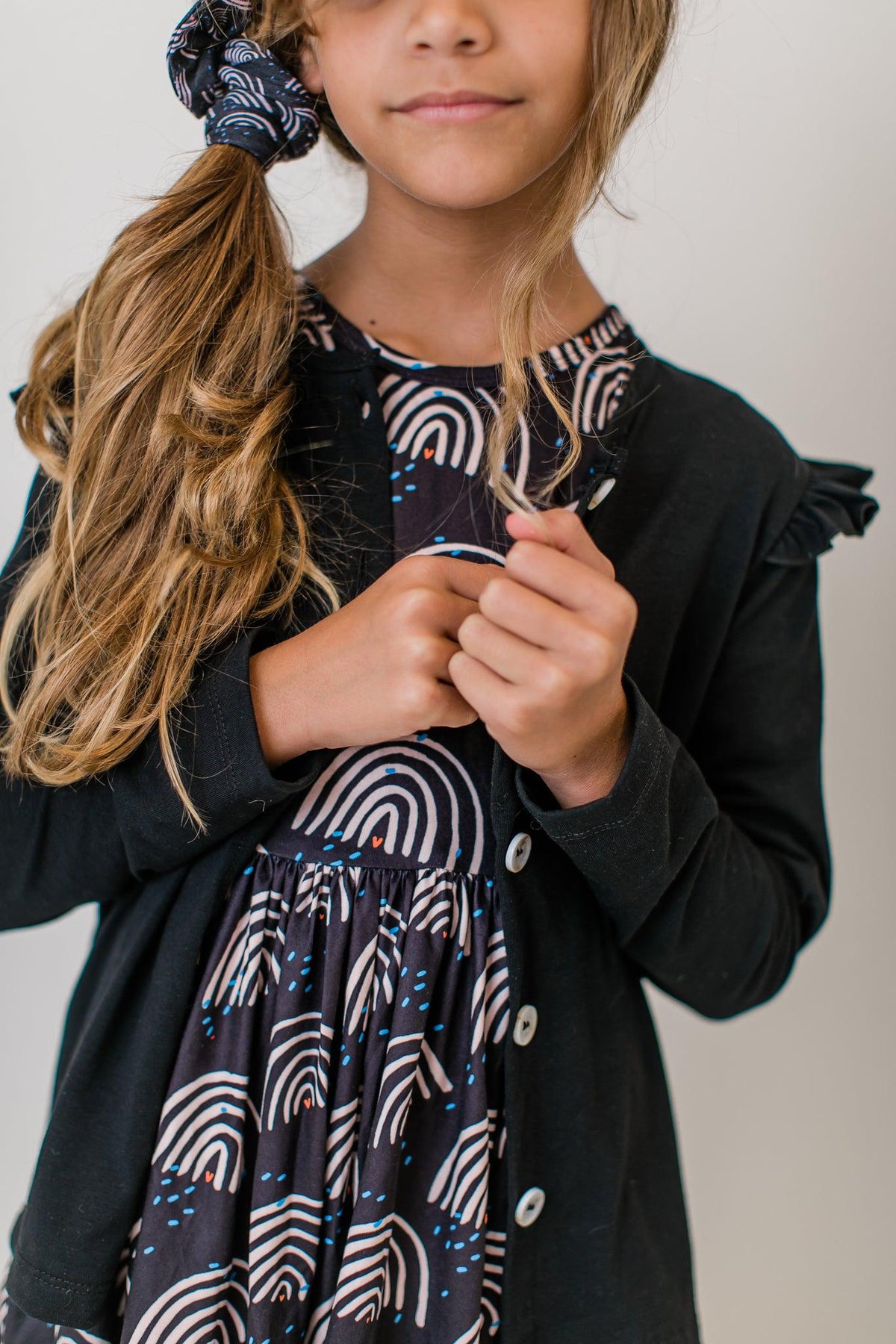 Black Ruffle Cardigan 2