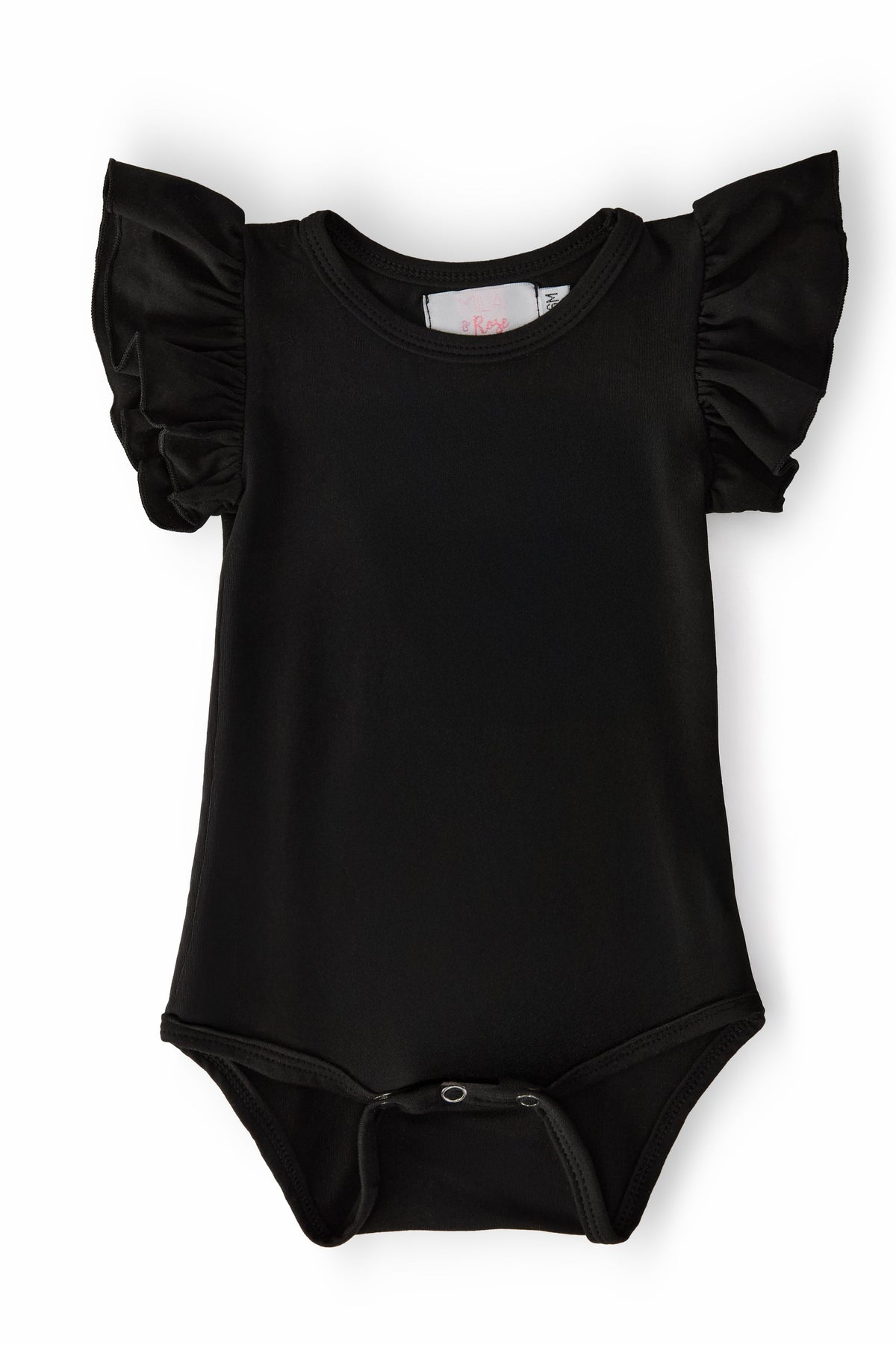 Black S/S Flutter Bodysuit 1