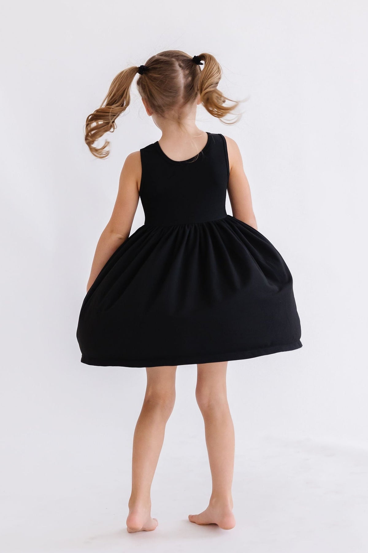 Black Tank Pocket Twirl Dress 2