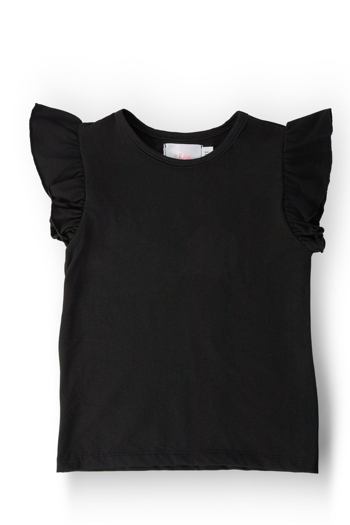 Black S/S Ruffle Tee 1