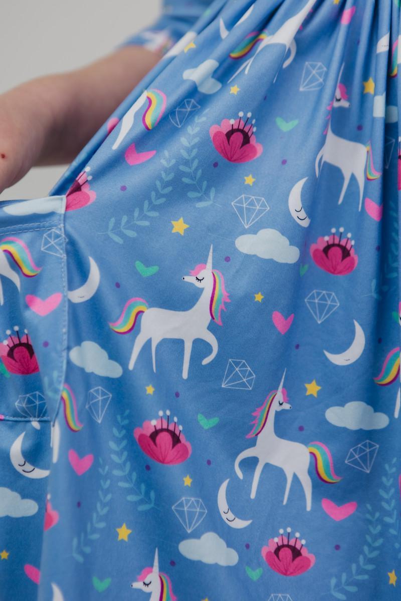 Blue Moon 3/4 Sleeve Pocket Twirl Dress 2