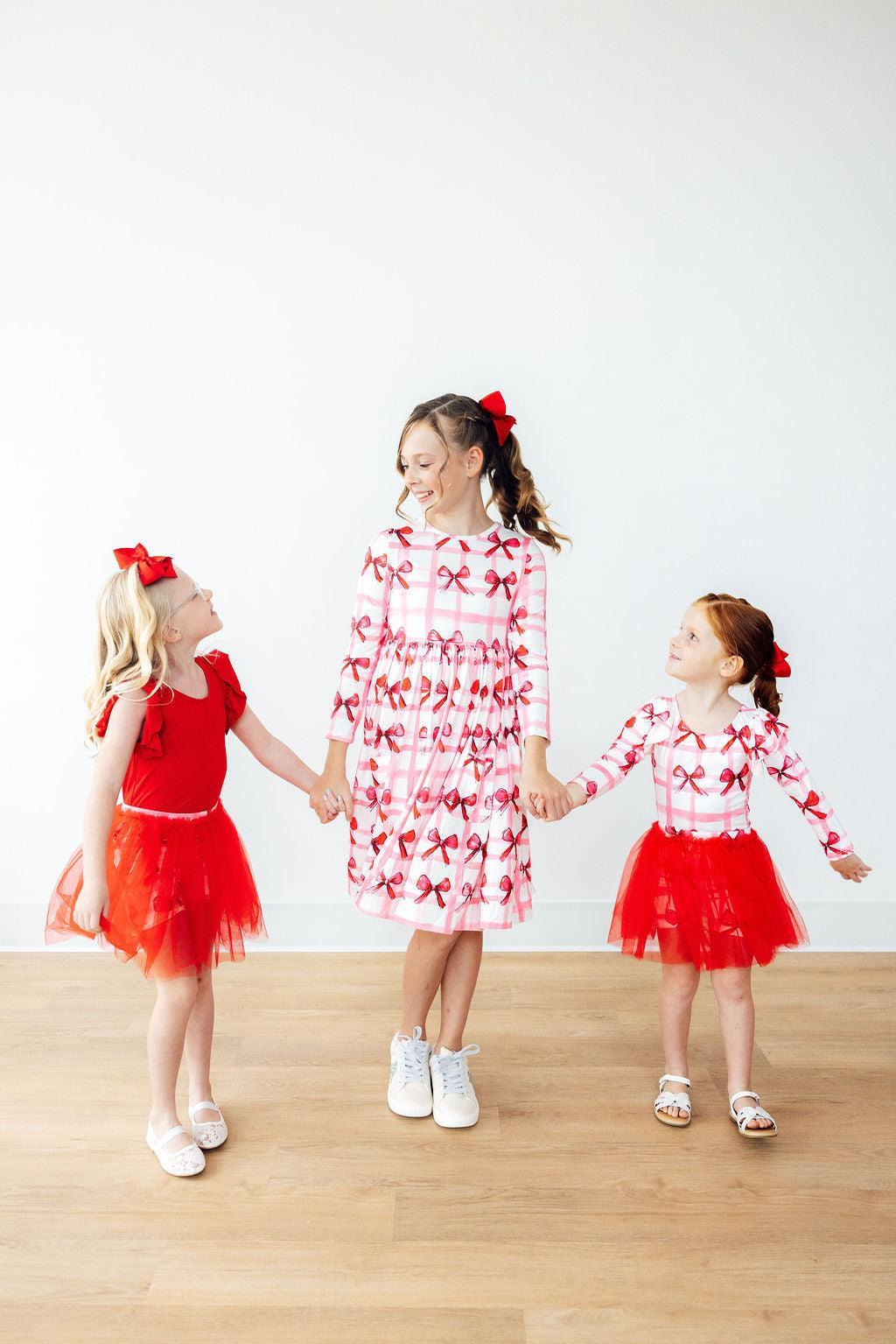 Bow La La L/S Flutter Sleeve Leotard 3