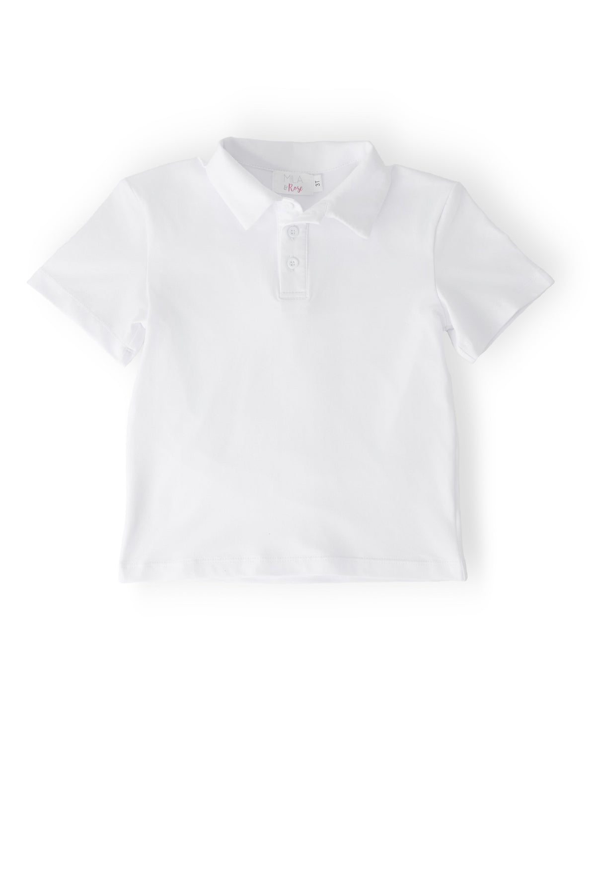 Boys White S/S Polo 1