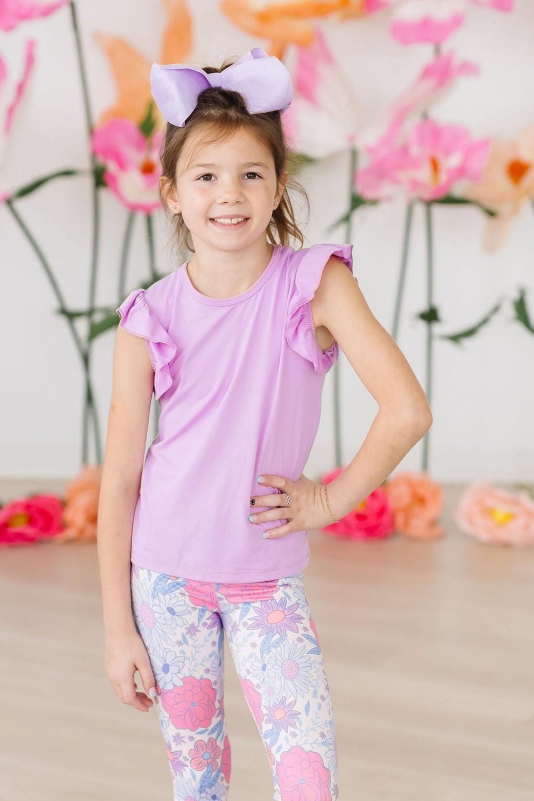 Bright Lilac S/S Ruffle Tee 4