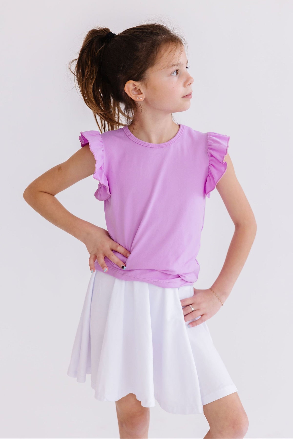 Bright Lilac S/S Ruffle Tee 5