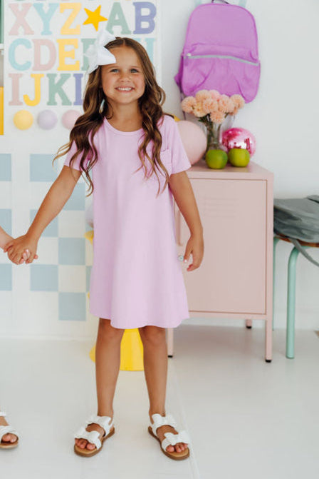 Bright Lilac T-Shirt Dress 5
