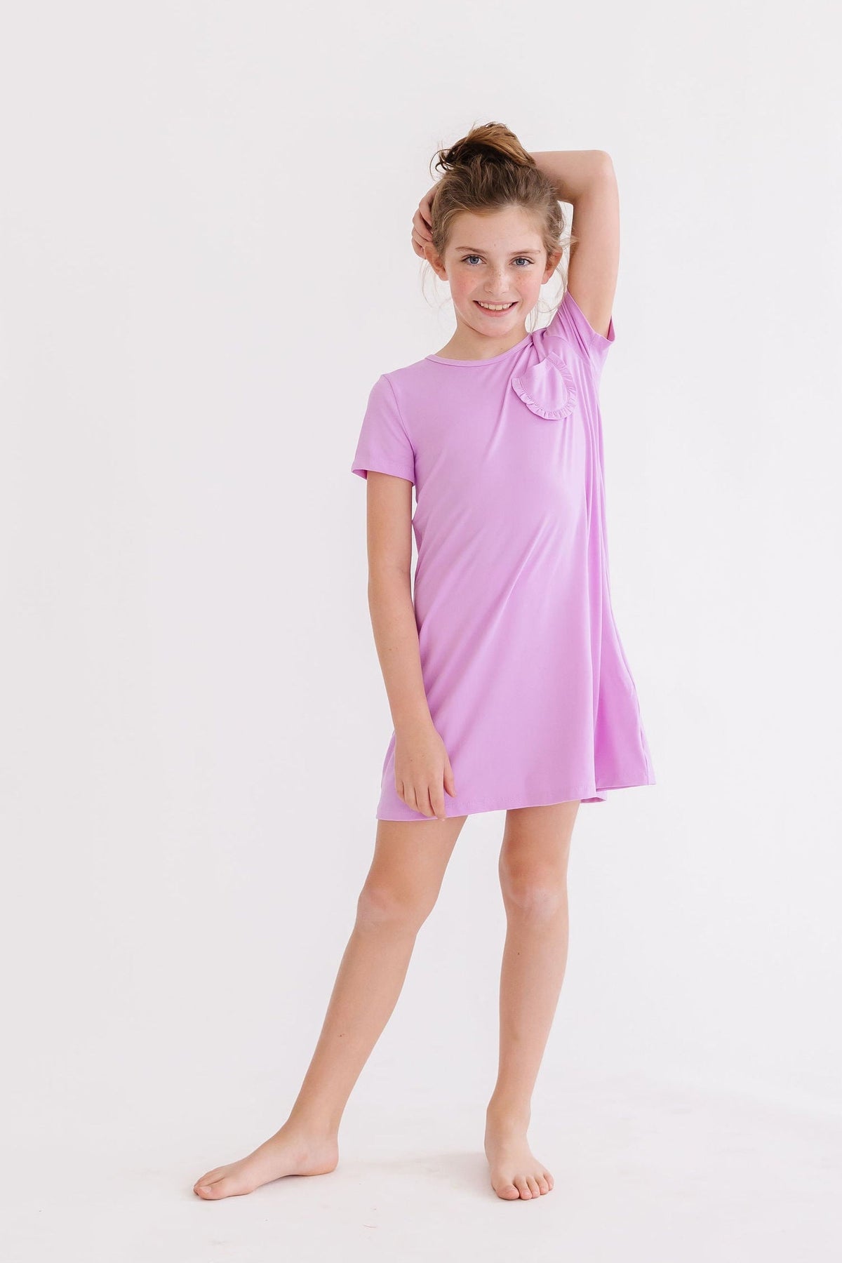 Bright Lilac T-Shirt Dress 4