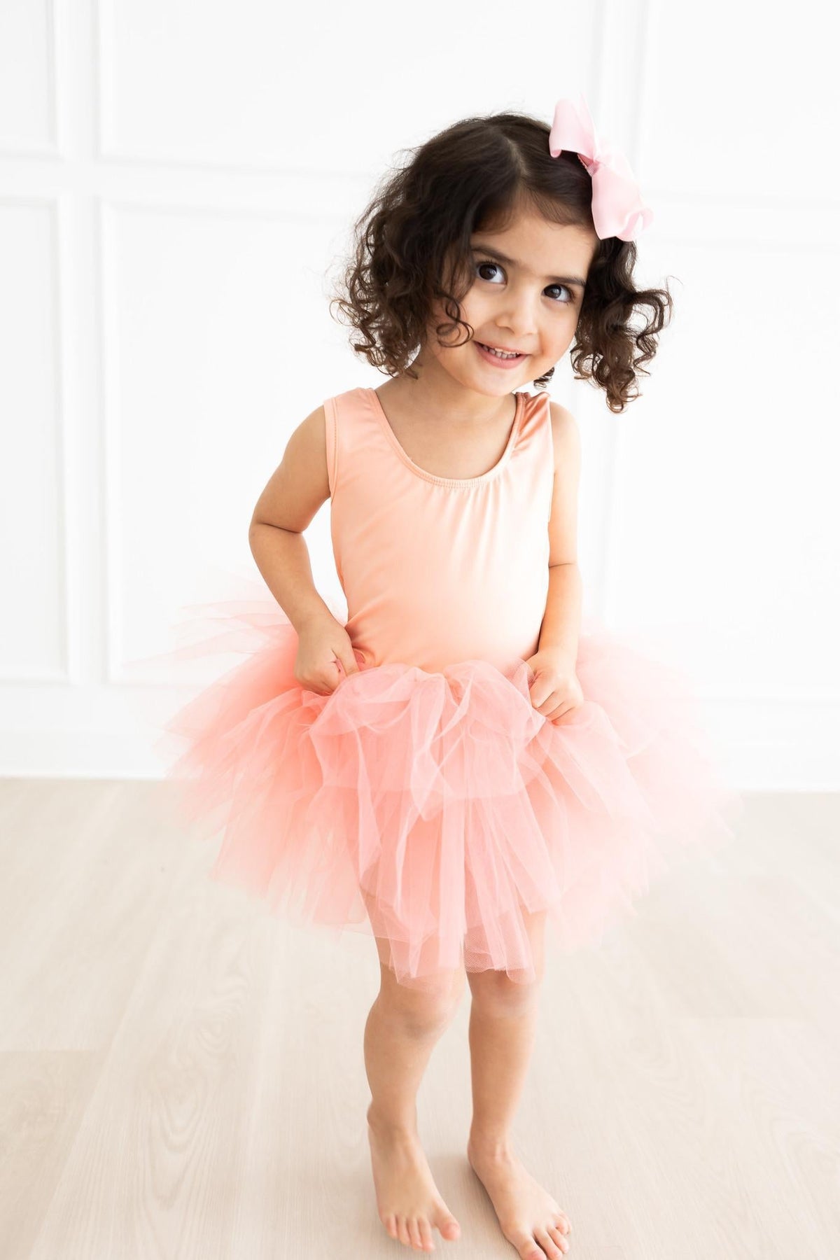 SALE Bright Peach Tank Tutu Leotard 1