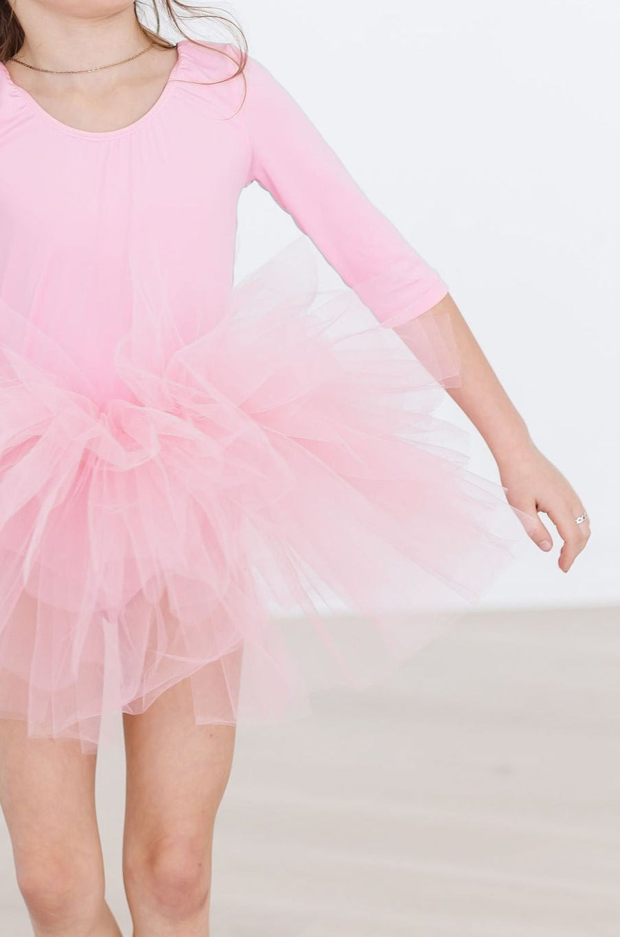 Bubblegum Pink 3/4 Tutu Leotard 3