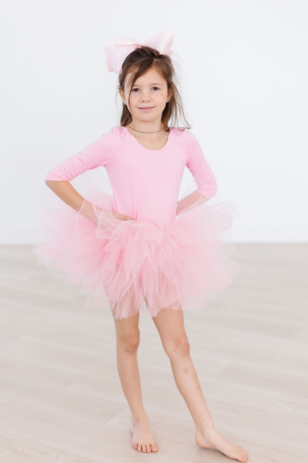 Bubblegum Pink 3/4 Tutu Leotard 1