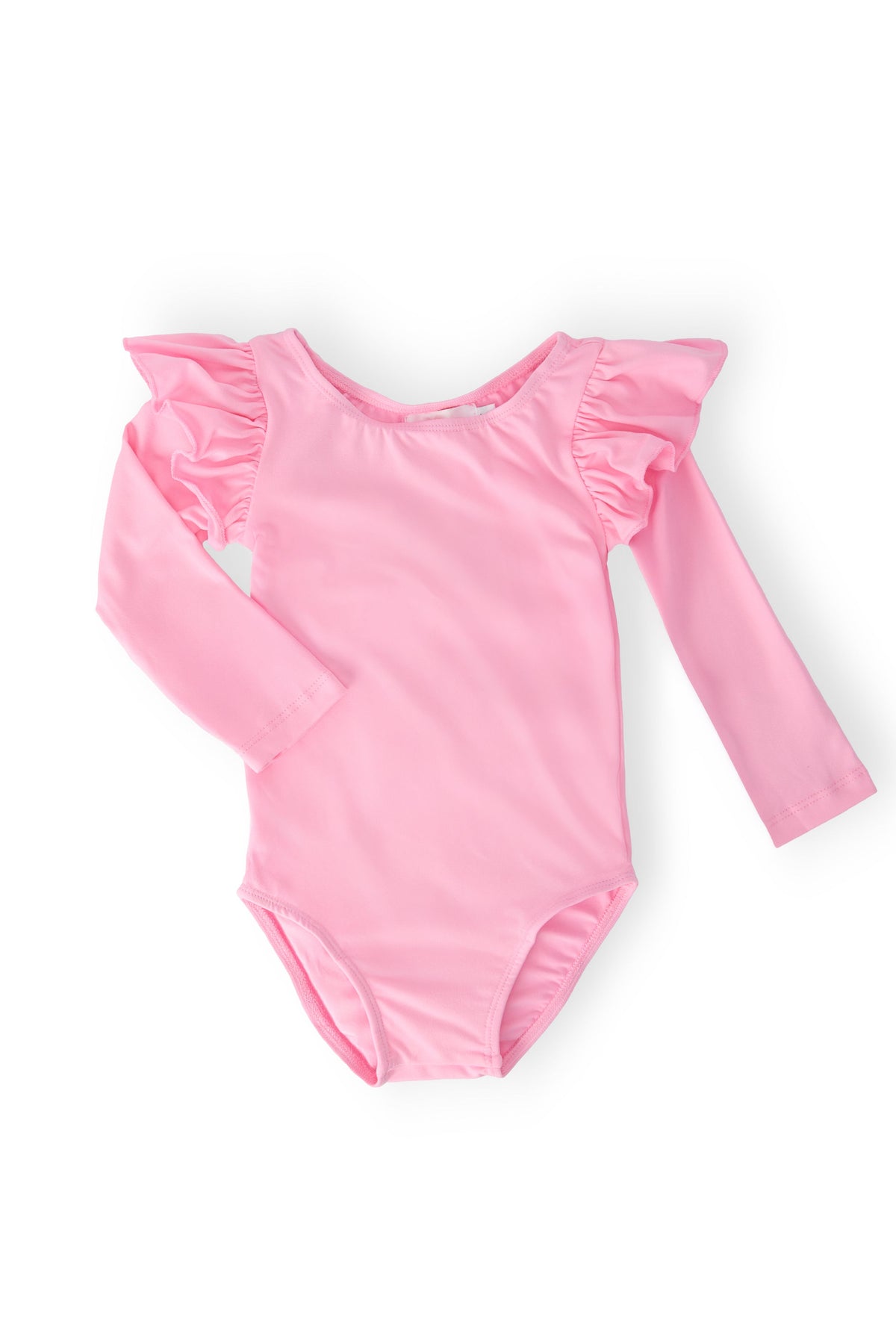 Bubblegum Pink L/S Flutter Sleeve Leotard 1