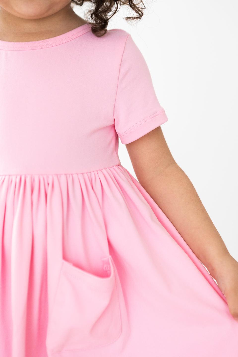 Bubblegum Pink S/S Pocket Twirl Dress 5
