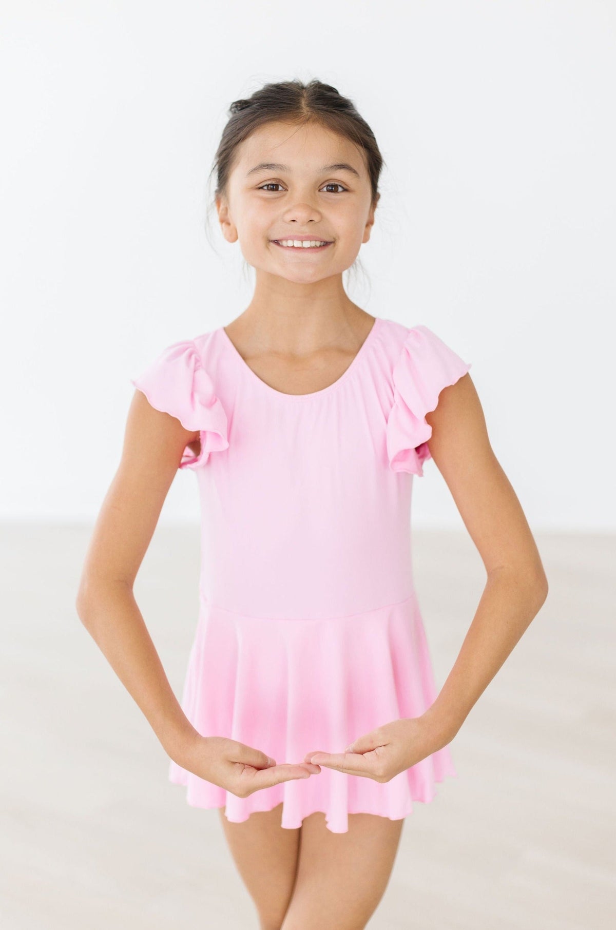 Bubblegum Pink S/S Twirl Leotard 6