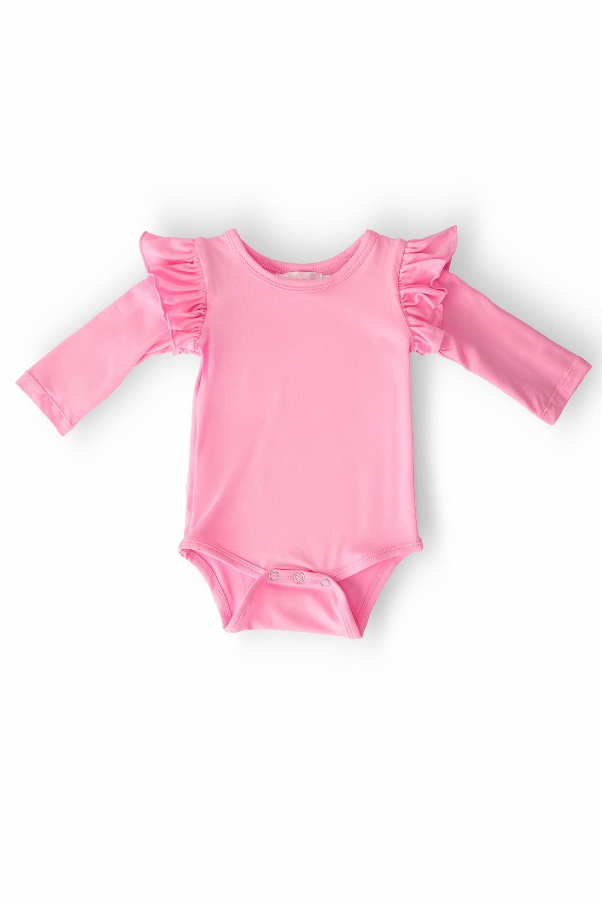Bubblegum Pink L/S Flutter Bodysuit 3