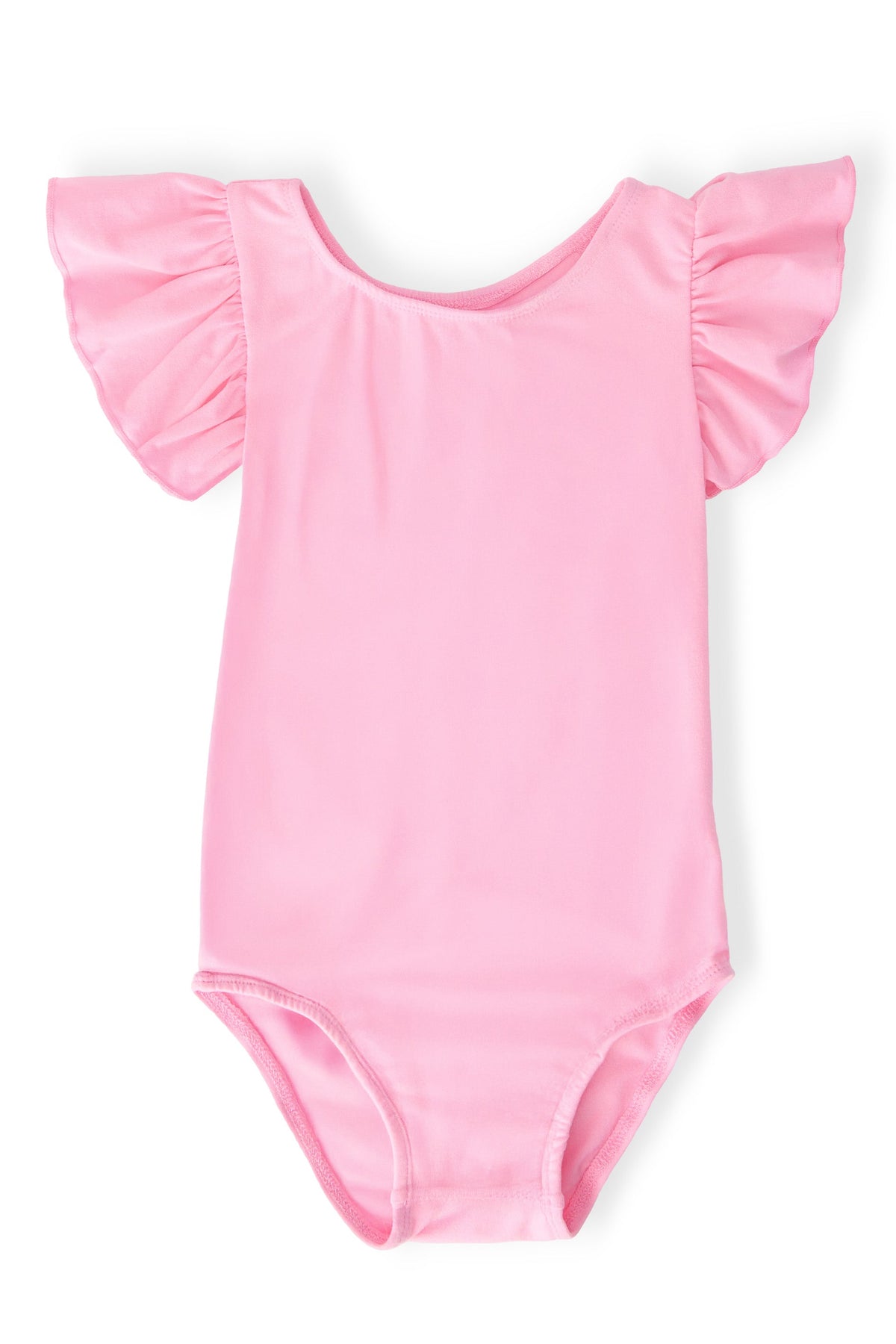 Bubblegum Pink S/S Flutter Sleeve Leotard 1