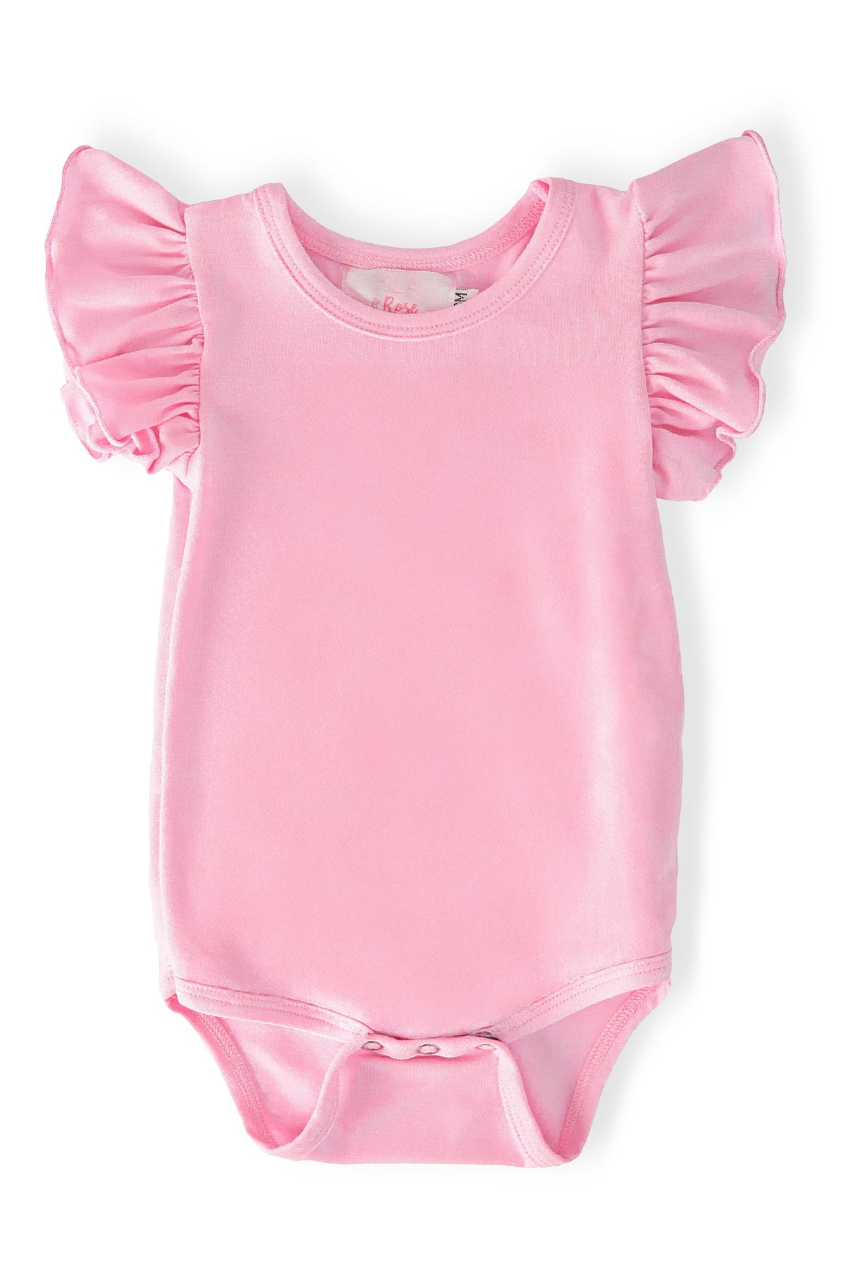 Bubblegum Pink S/S Flutter Bodysuit 1