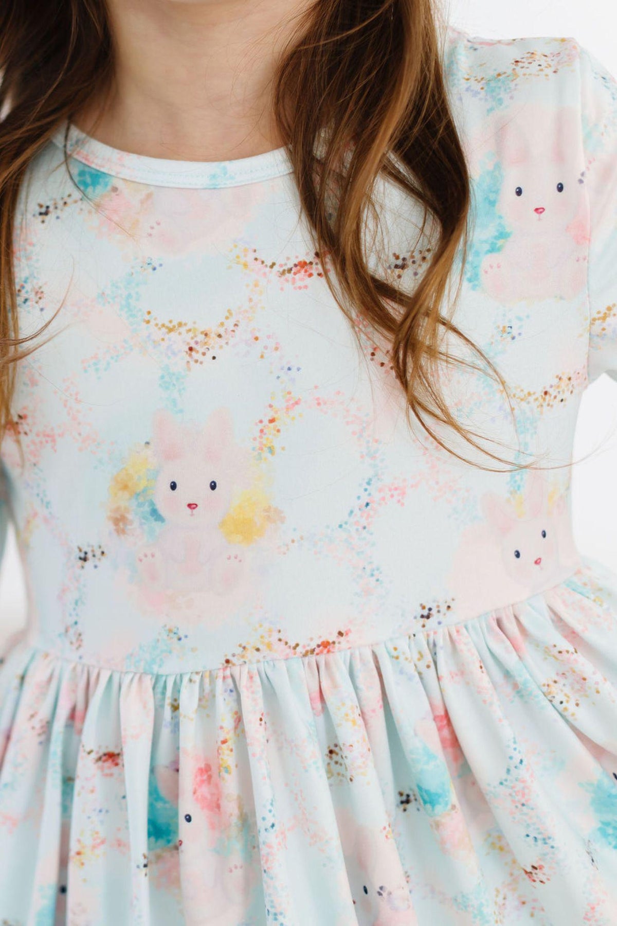 Bunny Dreams 3/4 Sleeve Pocket Twirl Dress 1