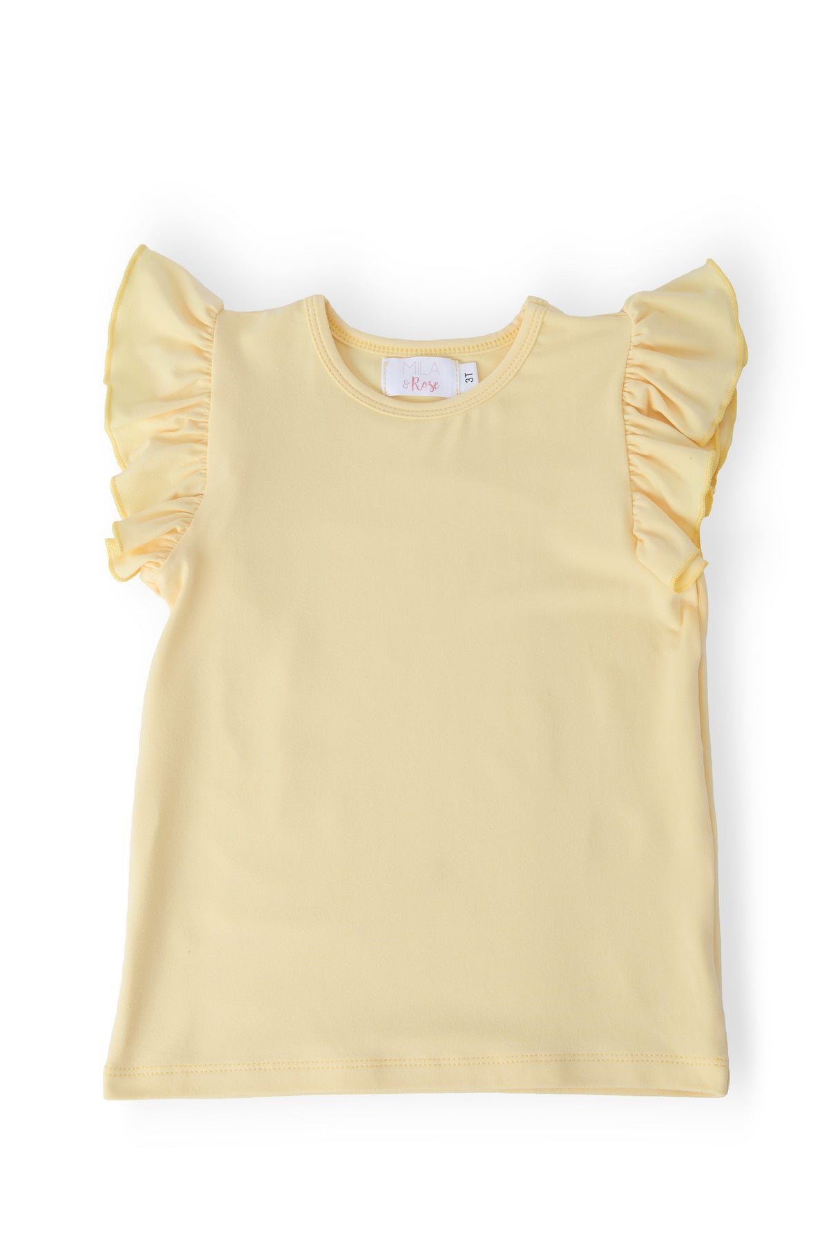 Butter Yellow S/S Ruffle Tee 1