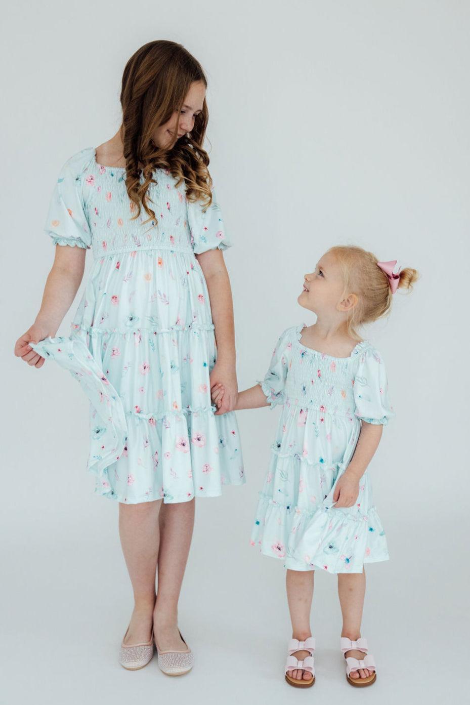 Butterfly Ballet Smocked Ruffle Dress 4