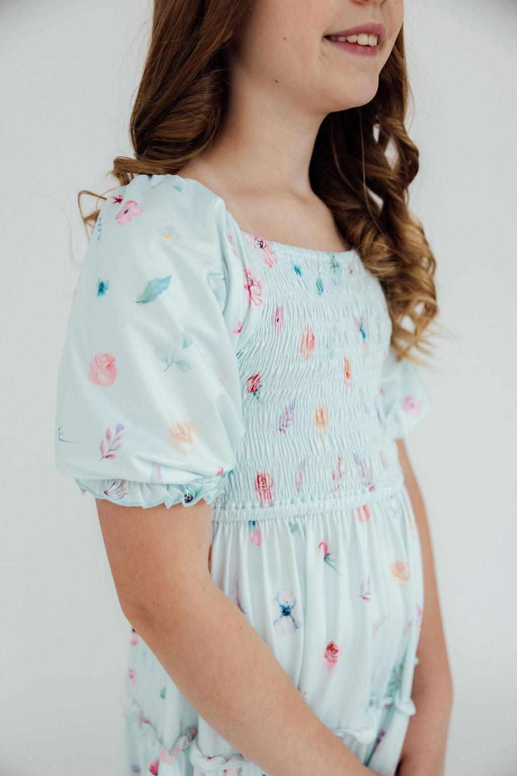 Butterfly Ballet Smocked Ruffle Dress 7