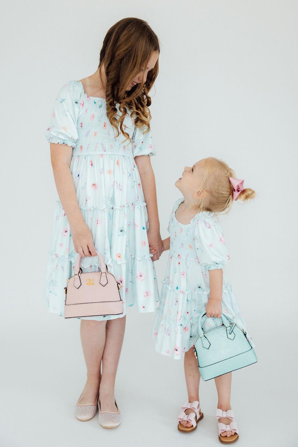 Butterfly Ballet Smocked Ruffle Dress 2