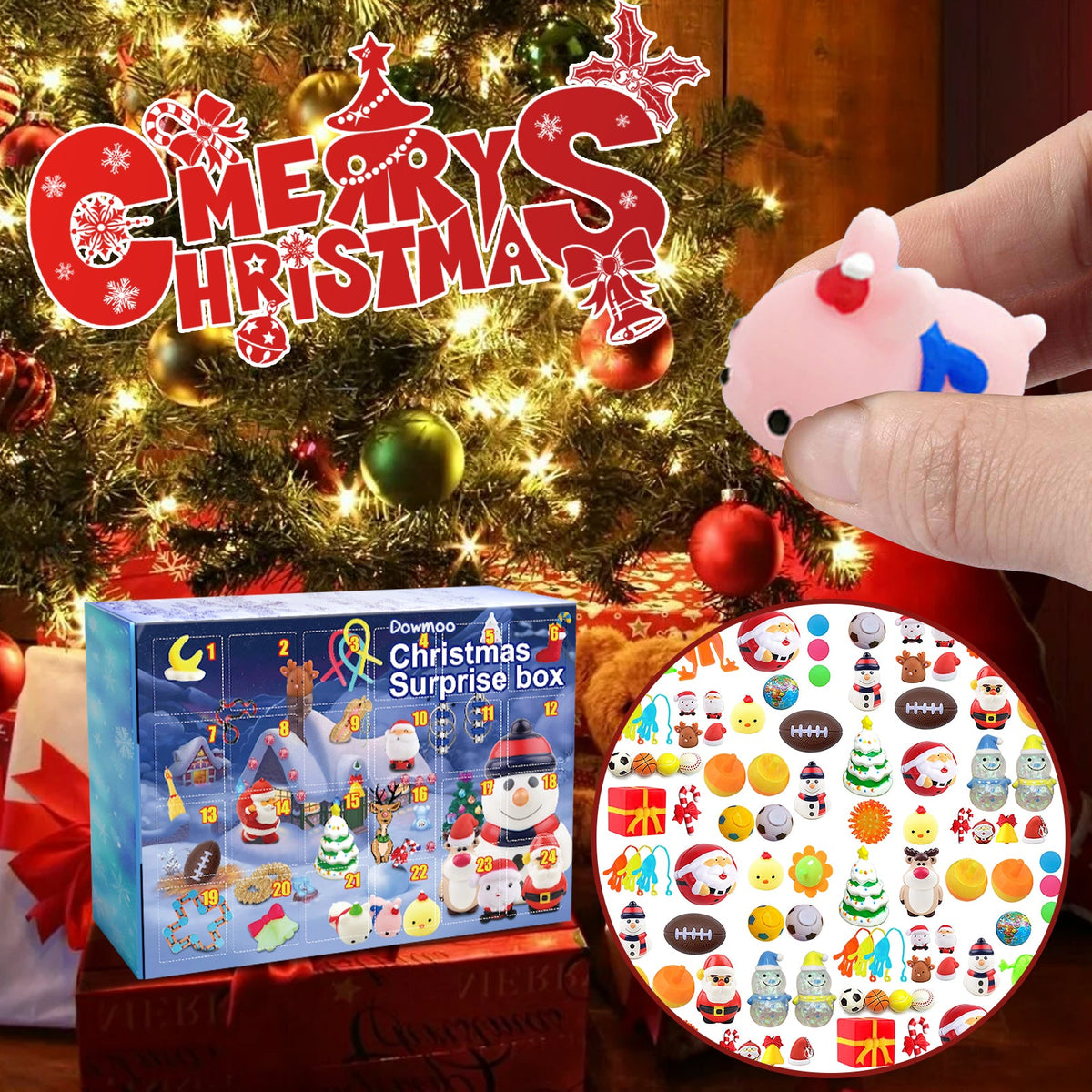 Christmas Surprise Blind Box, Christmas Relief Toys Celebration Atmosphere 24 Random Hidden Blind Box Gifts 6