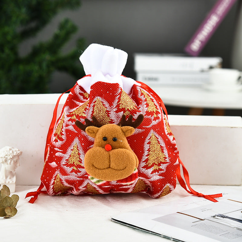 Christmas tote bag gift apple bag Christmas decoration 3D gift bag printed gift bag 3