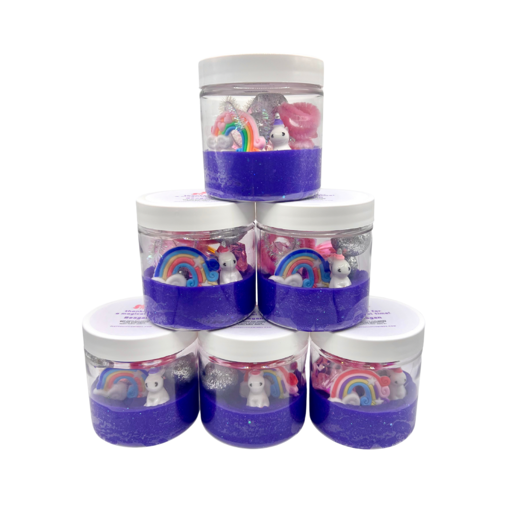 Rainbow Unicorn Play Dough Party Favors for Kids' Birthdays 4