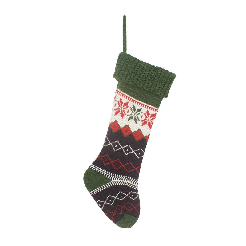 Christmas Decoration Plush Knitted Socks Christmas Gift Socks Gift Bags Pendants 8