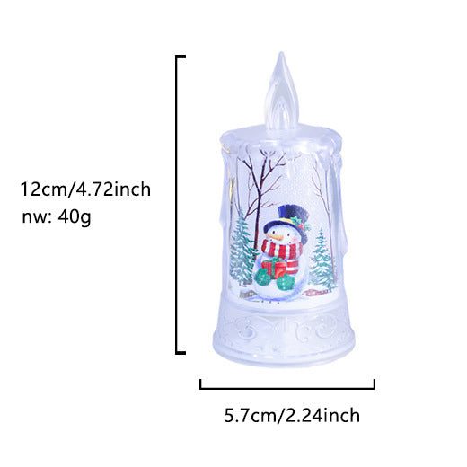 Christmas led electronic candle light Christmas snowman elk decoration luminous night light atmosphere light ornaments 3