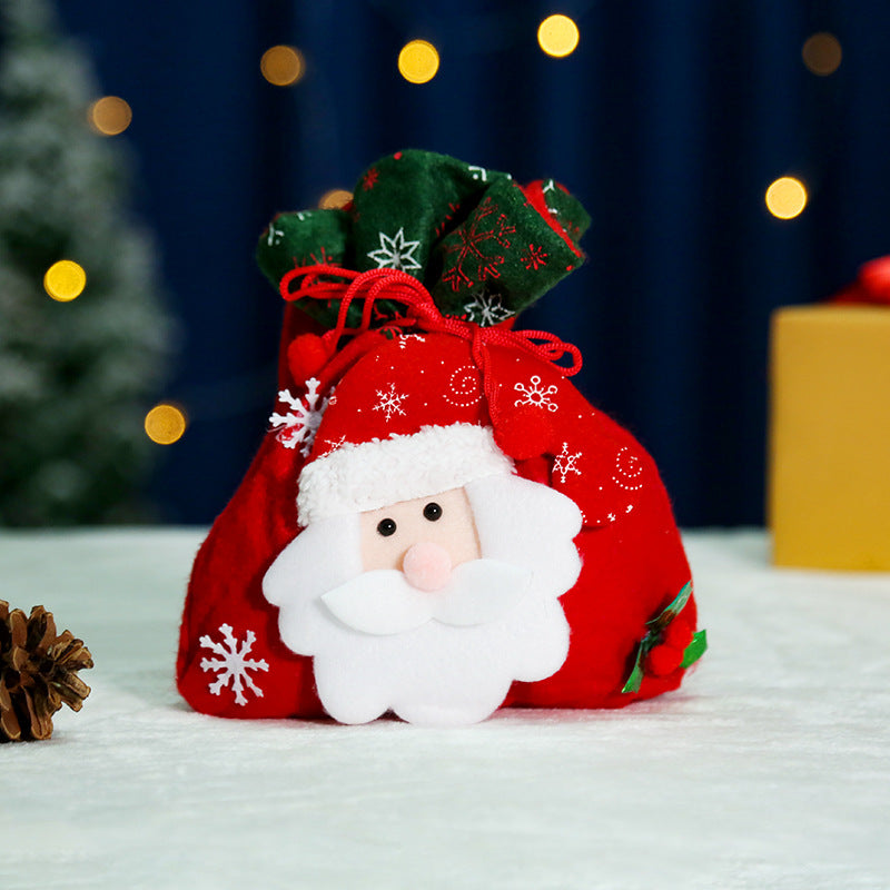 Christmas Creative English Apple Bag Santa Claus Children's Gift Bag Candy Bag Christmas Gift Christmas Bag Bundle 1
