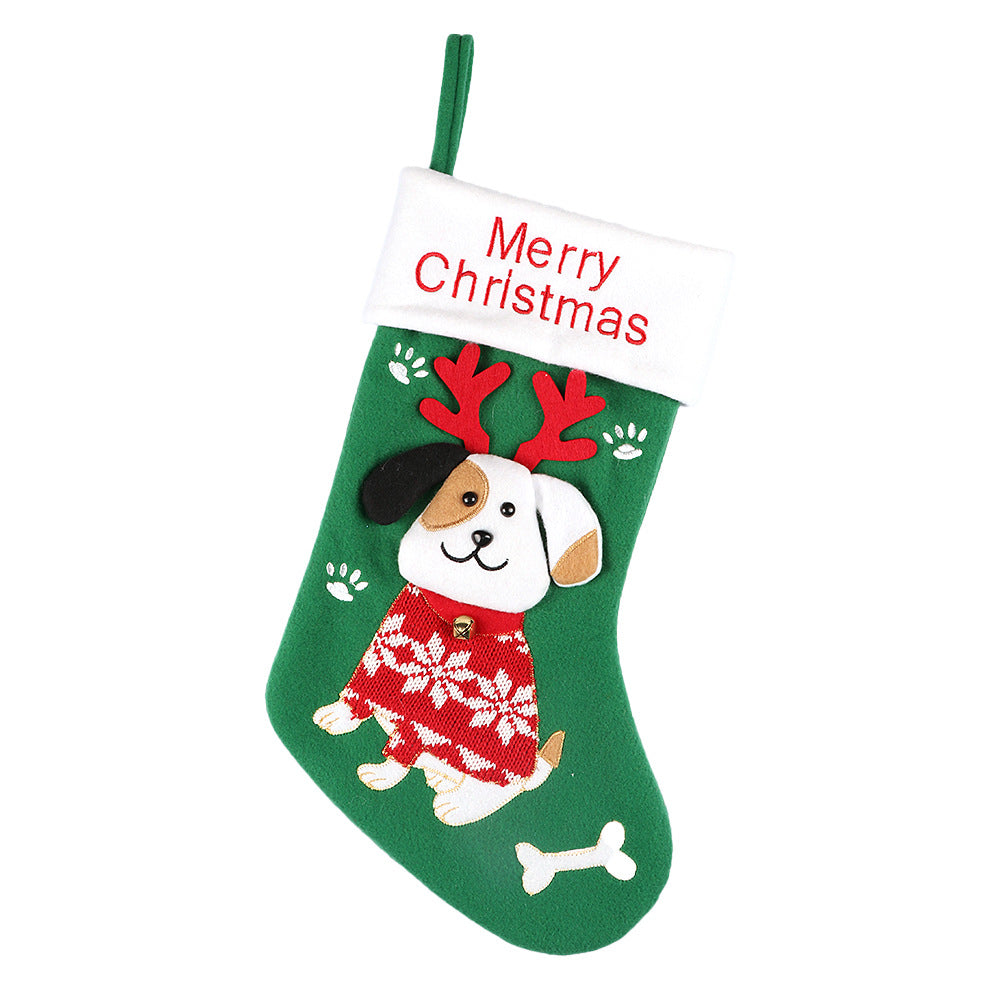 Cute Cat and Dog Christmas Socks Cartoon Christmas Socks Gift Bag Christmas Decorative Socks Christmas Tree Pendant 2