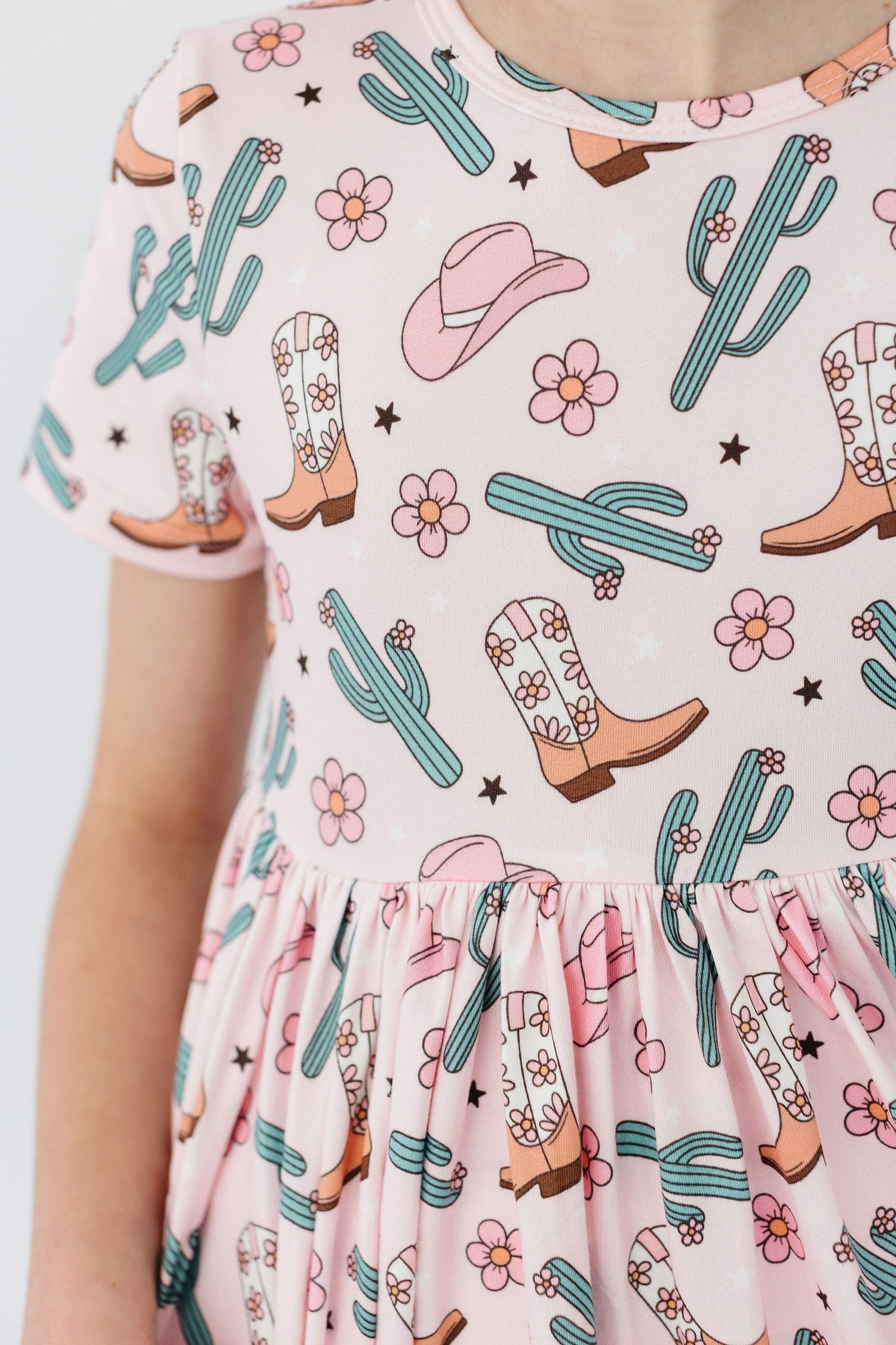 Cactus Cowgirl S/S Pocket Twirl Dress 2
