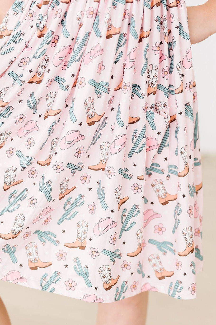 Cactus Cowgirl S/S Pocket Twirl Dress 4