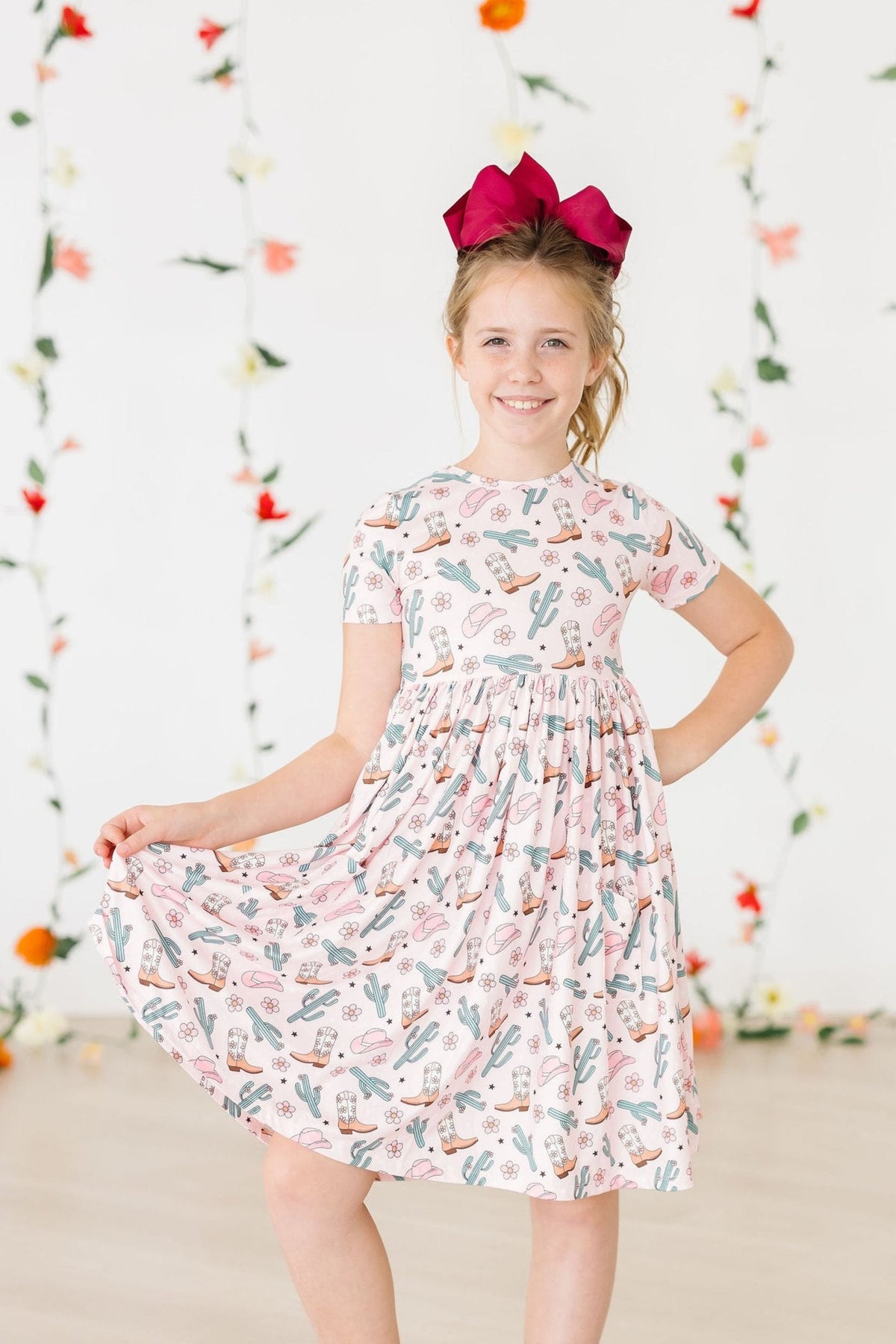 Cactus Cowgirl S/S Pocket Twirl Dress 1