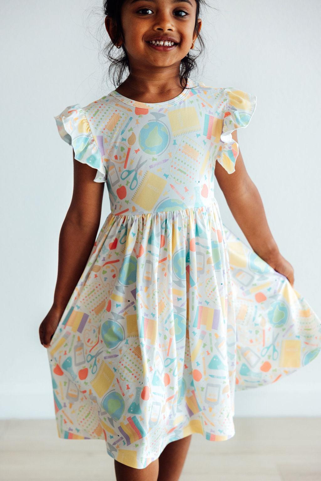 Campus Cutie Flutter Sleeve Twirl Dress 7