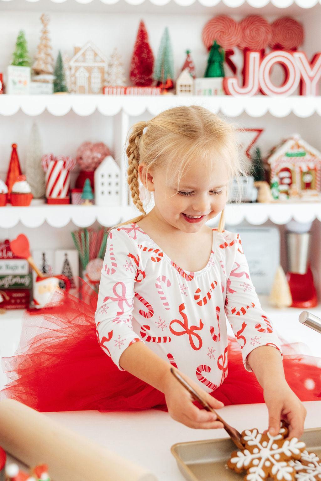Candy Cane Lane 3/4 Tutu Leotard 2