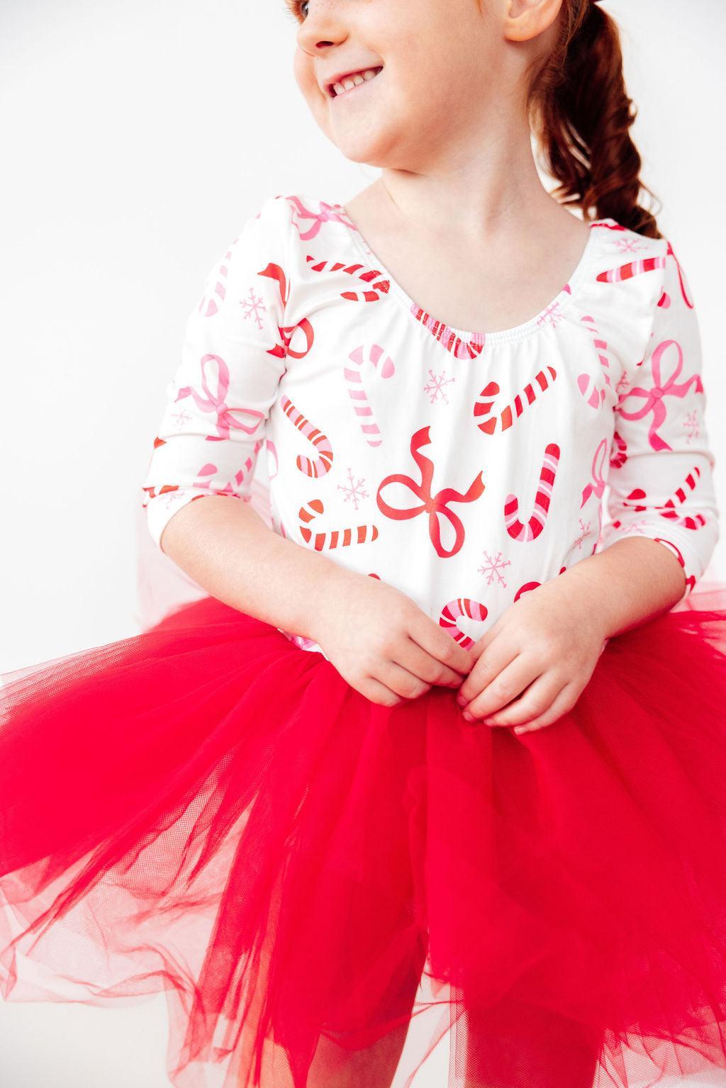 Candy Cane Lane 3/4 Tutu Leotard 7