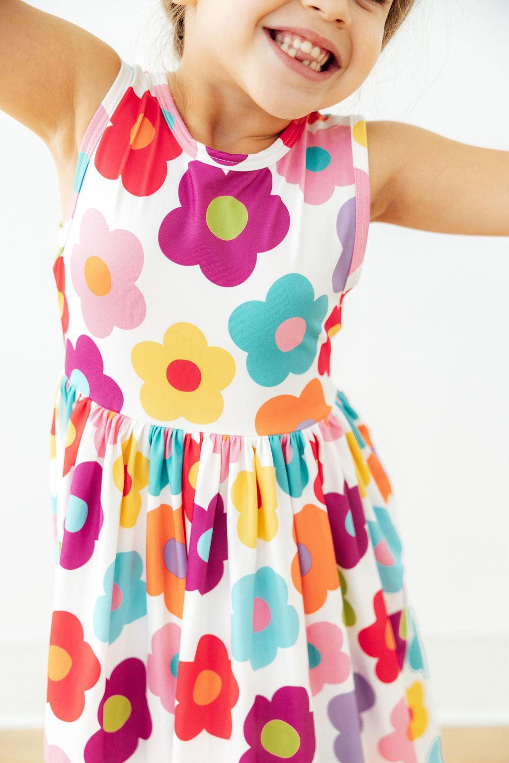 Cheerful Blooms Tank Twirl Dress 3