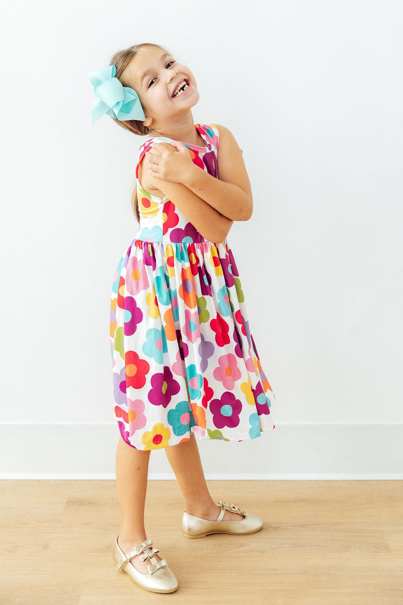 Cheerful Blooms Tank Twirl Dress 4