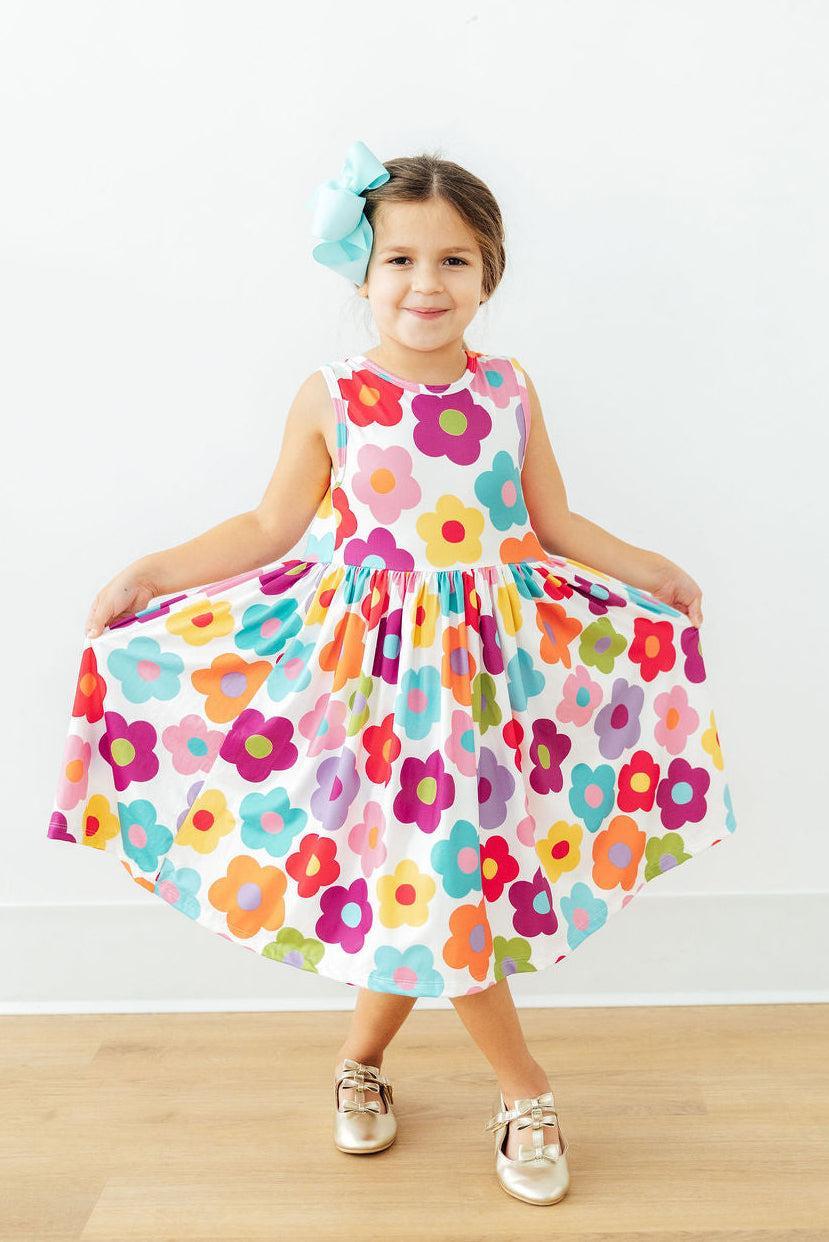 Cheerful Blooms Tank Twirl Dress 5