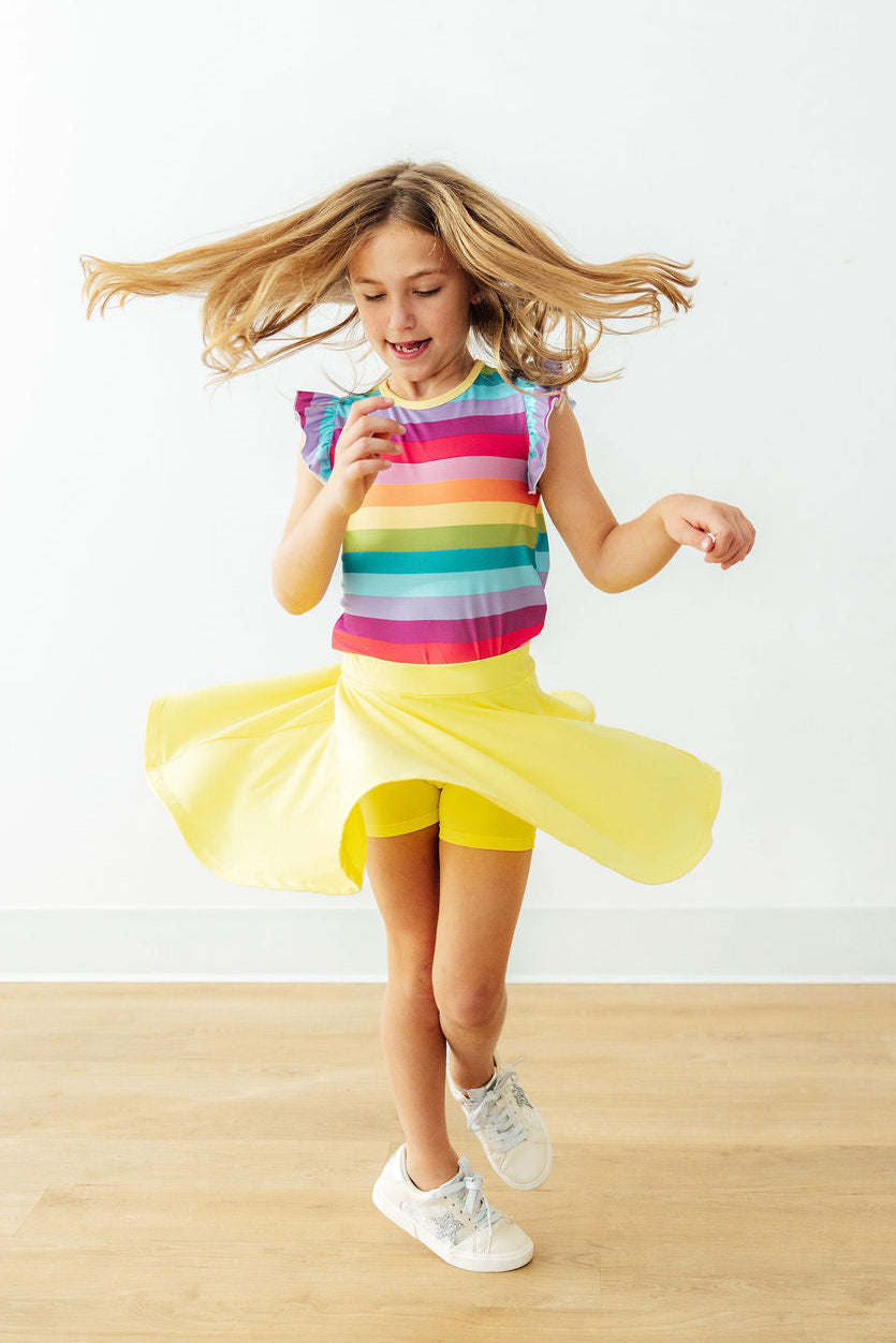 Cheerful Stripes S/S Ruffle Tee 2