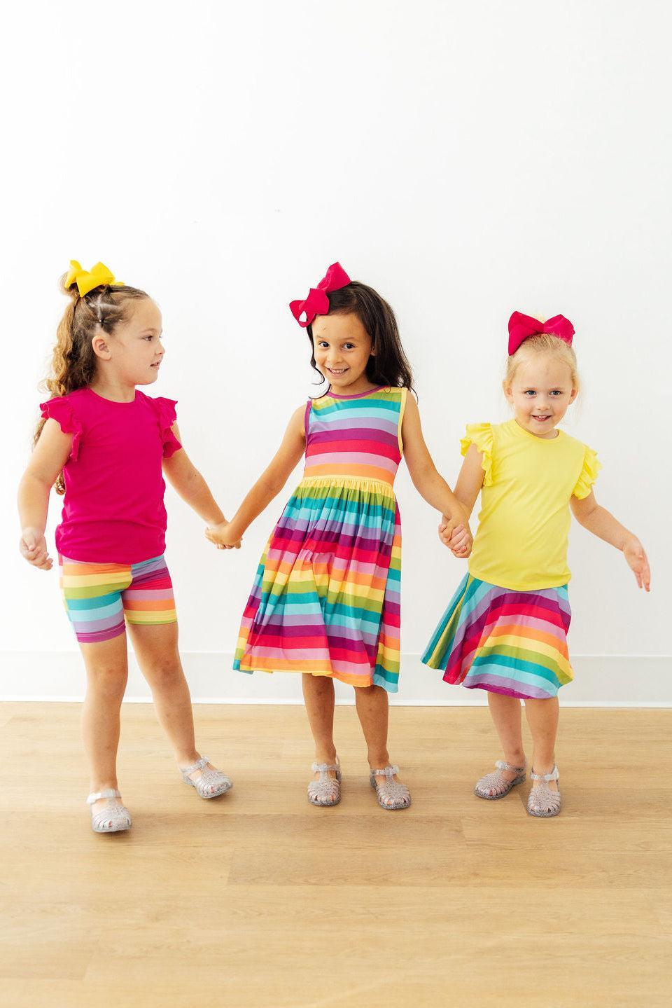 Cheerful Stripes Tank Twirl Dress 4