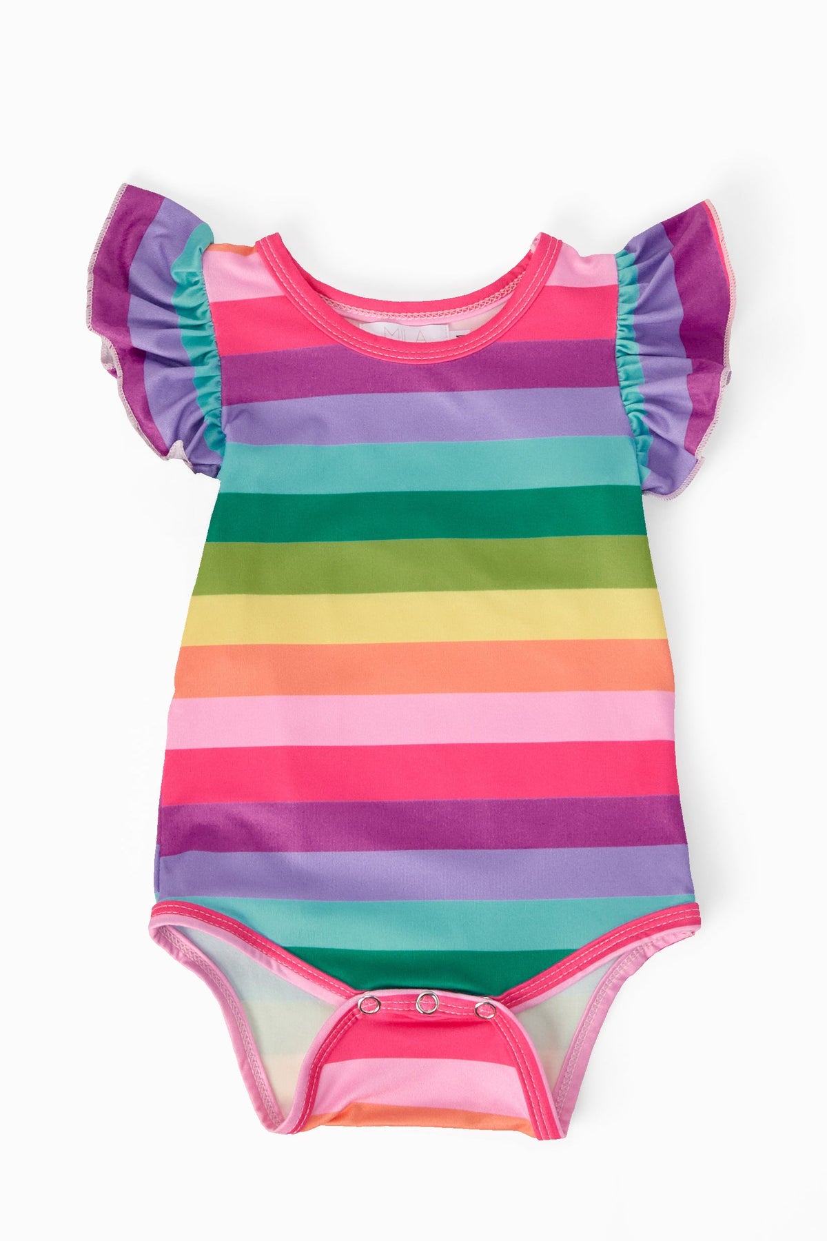 Cheerful Stripes S/S Flutter Bodysuit 1