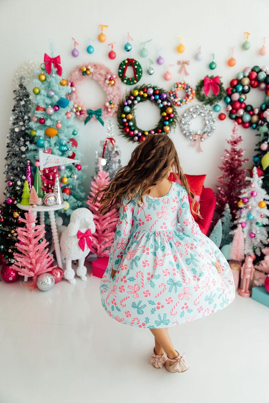 Christmas Cheer L/S Pocket Twirl Dress 6