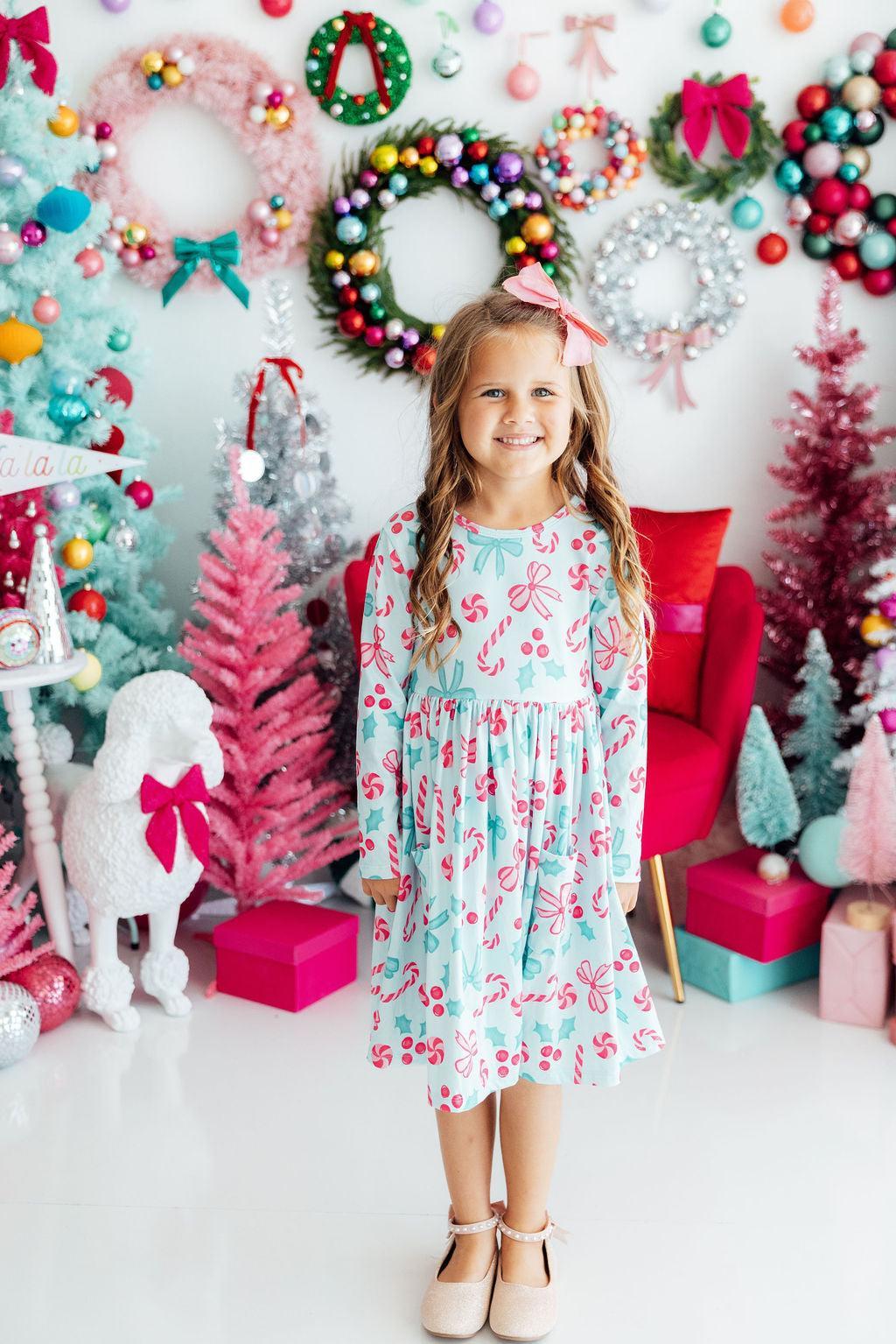 Christmas Cheer L/S Pocket Twirl Dress 1